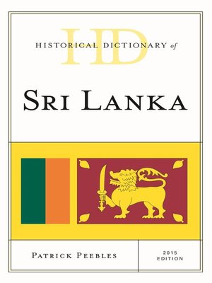 cover image of Historical Dictionary of Sri Lanka